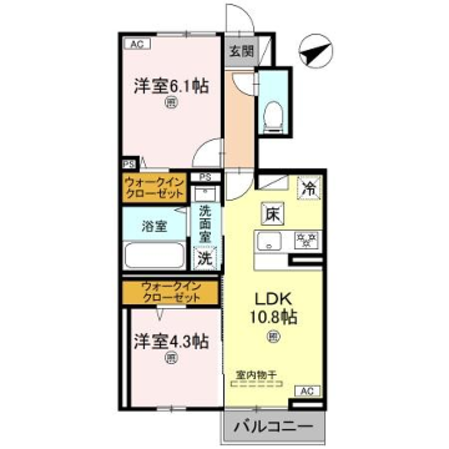 グランフェリーチェの物件間取画像